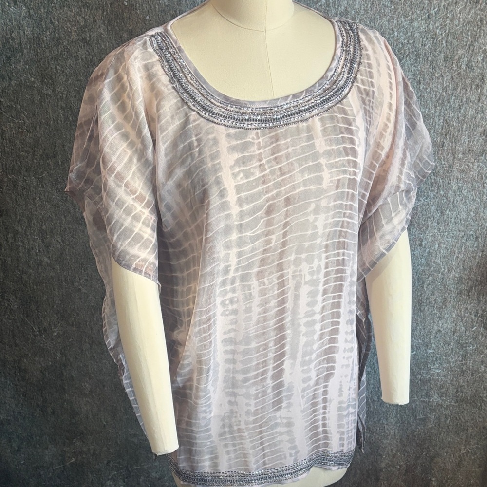 Elegant Women's Top with Bead Embroidery